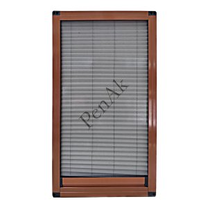 Plise Pencere Sineklik Açık Meşe -Yükseklik 90 cm- (Pileli/Akordiyon)