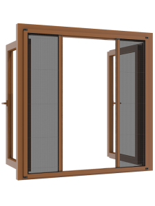 Plise Pencere Sineklik Açık Meşe -Yükseklik 90 cm- (Pileli/Akordiyon)