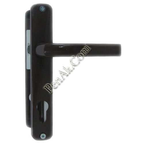 Alüminyum Barelli Kapı Kolu Elit Yaylı 35/85 Eksen Siyah Ral 9005