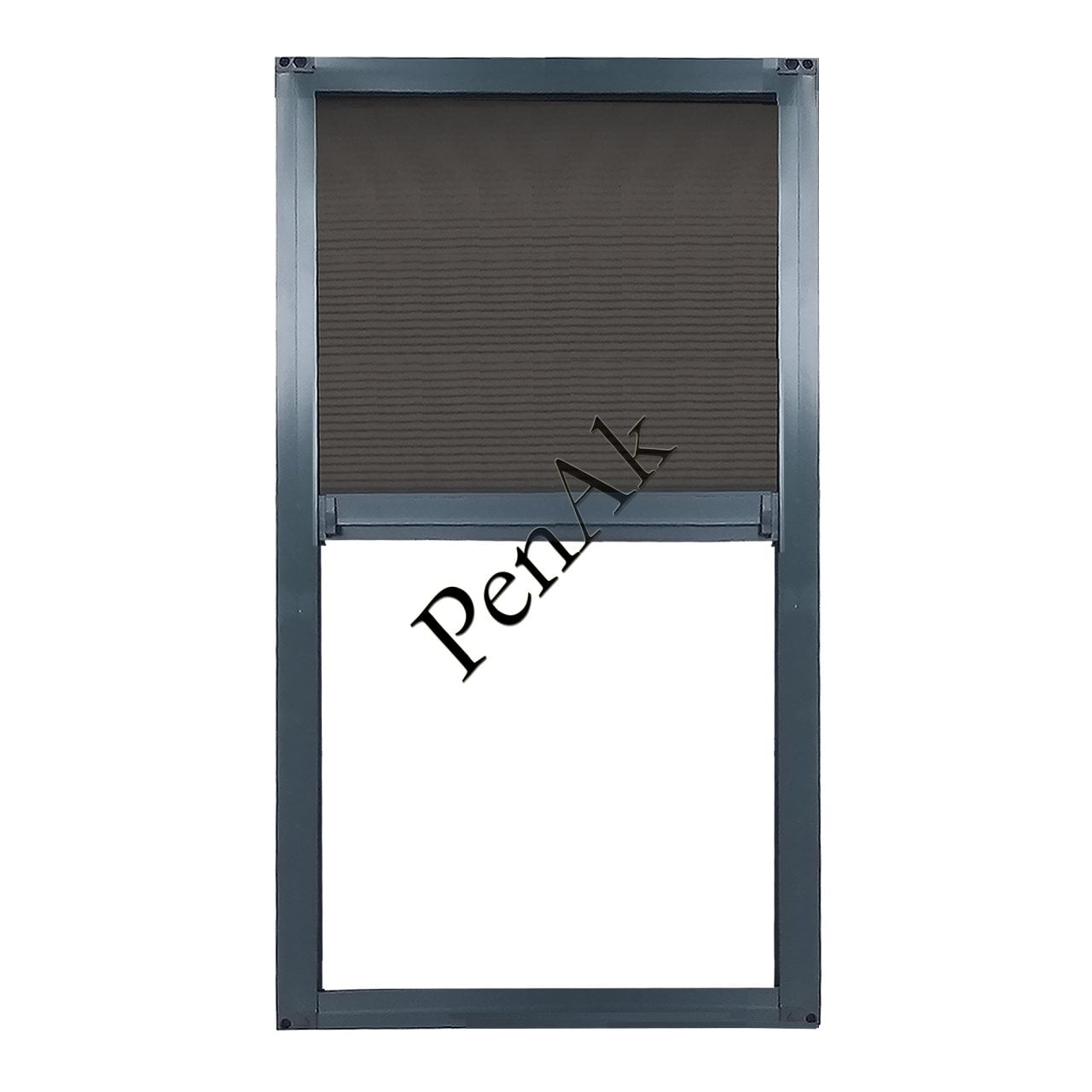 Plise Pencere Sineklik Antrasit Gri o-Yükseklik 120 cm- (Pileli/Akordiyn)