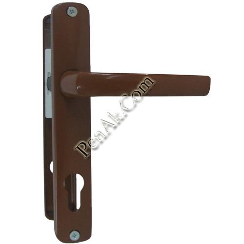 Alüminyum Barelli Kapı Kolu Elit Yaylı 35/85 Eksen Açık Meşe Ral 8003