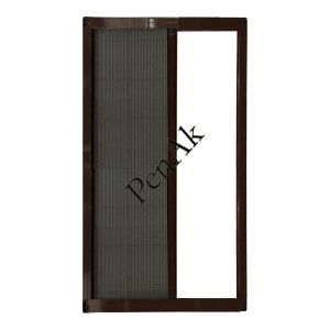 Plise Kapı Sineklik Koyu Meşe -Yükseklik 180 cm- (Pileli/Akordiyon)